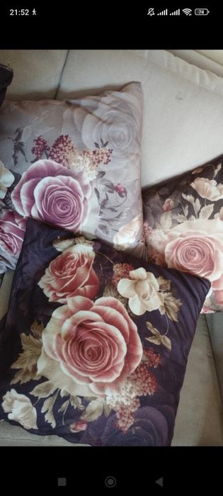Conjunto de 8 capas de  almofadas com padrão mas e