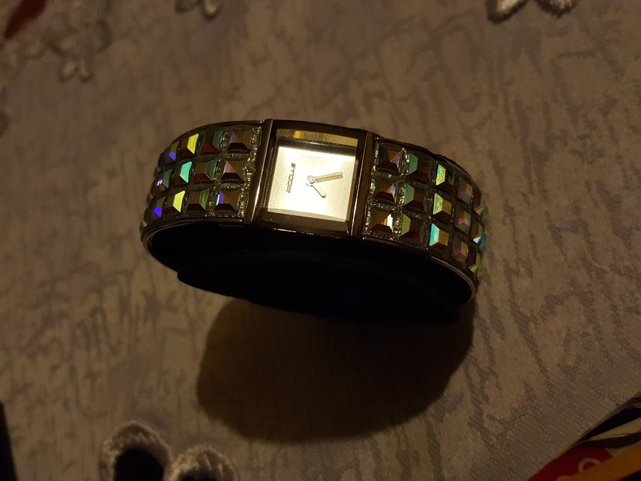 Zegarek Accu 2 bransoletka damski mieniący sie lustra lustro lustrzany