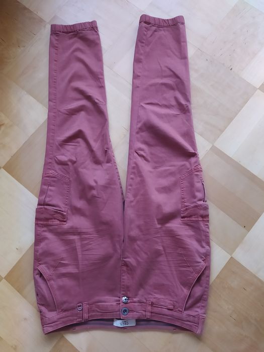 Damskie bojówki pudrowy róż 44 XXL bawełna Cecil spodnie