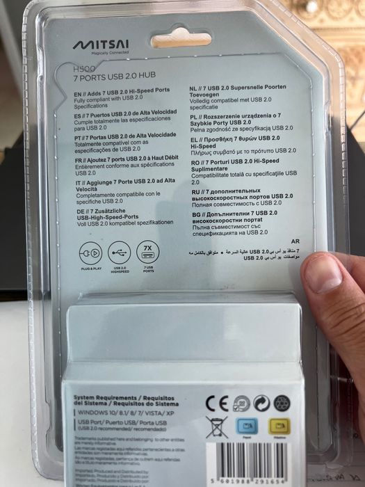 7 Portas de USB de Alta Velocidade Novo Selado