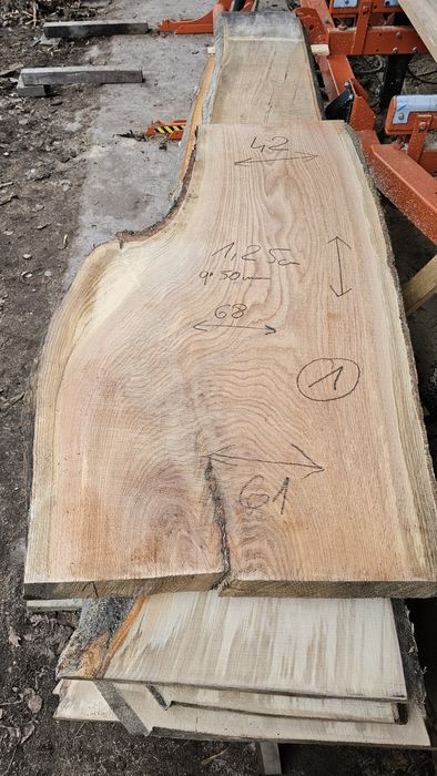 Deski brusy monolity dąb żywica loft