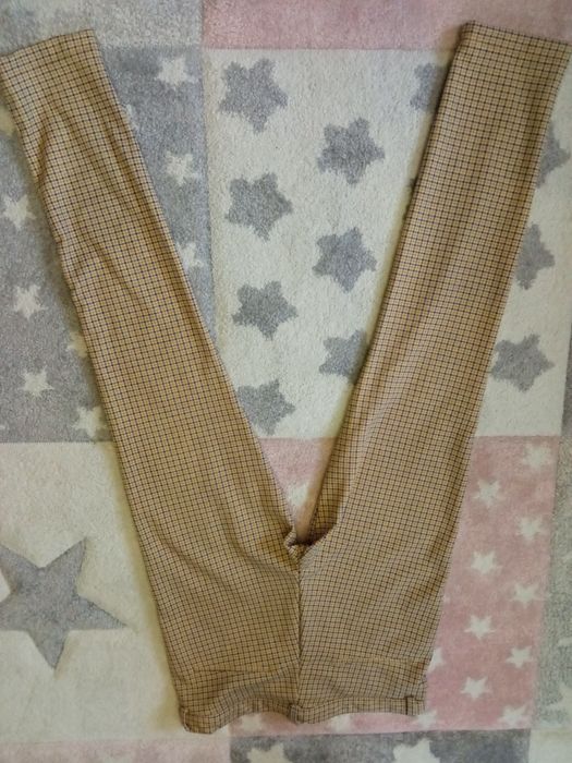 Spodnie materiałowe chinosy krata pepitka Zara r.38 M j.nowe