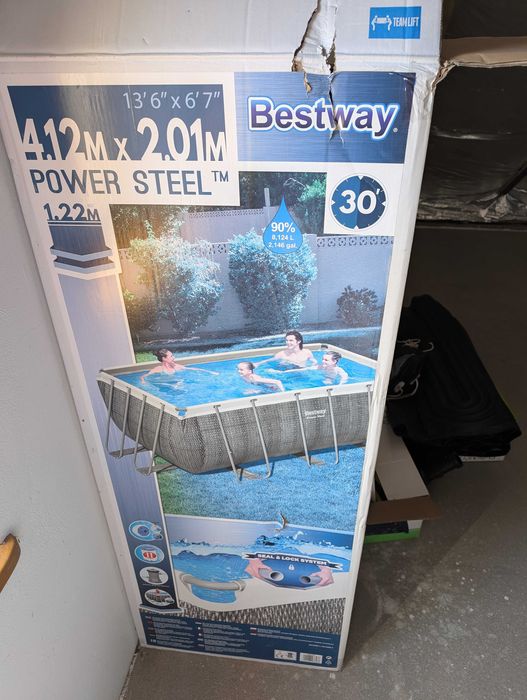 MEGA ZESTAW! Basen Bestway 4.12x2.01m + XPS + Pompy + Grzanie + Odkurzacz