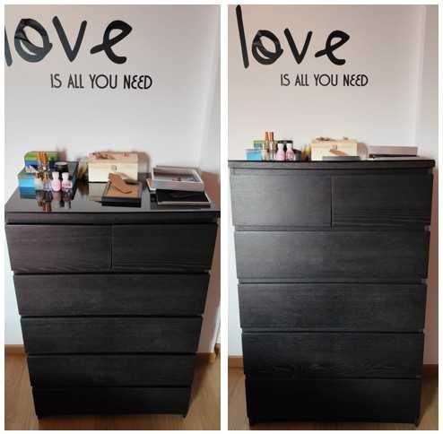 Conjunto Cama/Mesa cabeceira/Cómoda IKEA