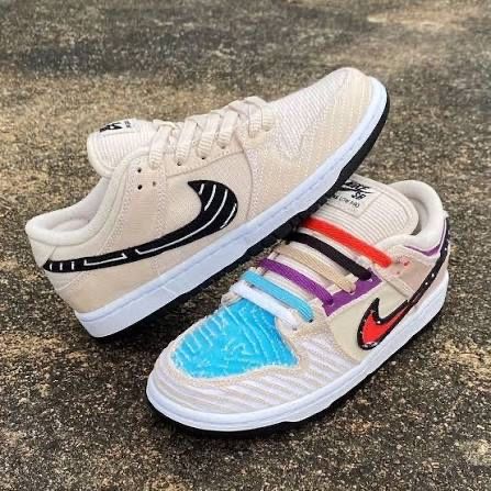 Nike dunk low sb x albino & preto 36,5