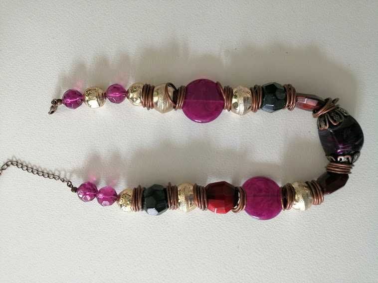 Naszyjnik odcienie fioletu