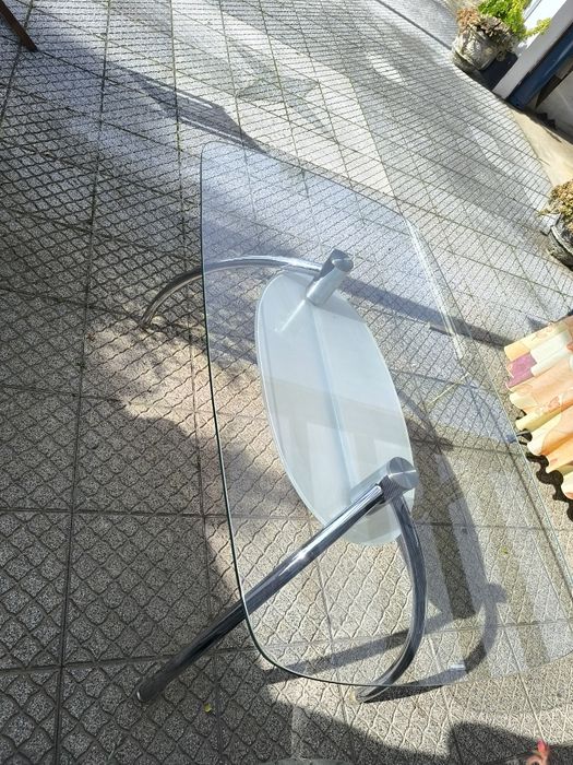 Mesa de vidro temperado para sala ou cozinha