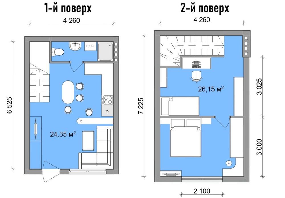 Продаж сучасного дворівневого таунхауса 50,5 м² р-н Нового ринку