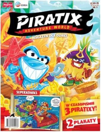 Gazetka magazyn czasopismo PIRATIX numery 1-10 + figurki Piratix Magicbox