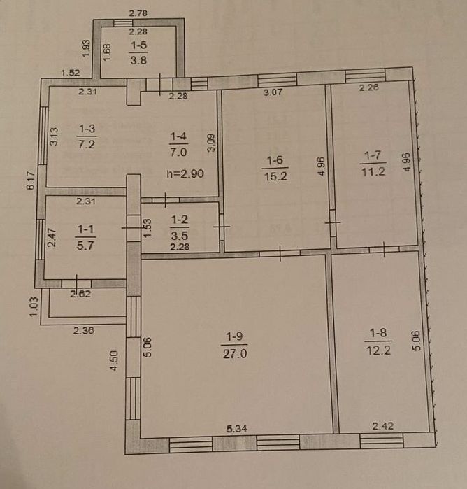 Продам полдома пл. 93м2 в центре пос. Хорошево (20 км от центра Харькова)