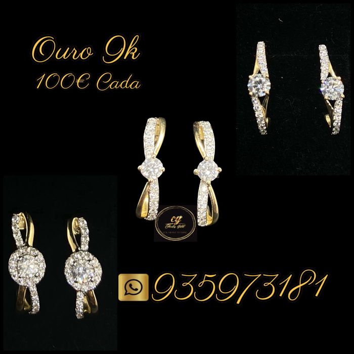 Ouro de 9kt e 14kt com diamantes de laboratorio ,m