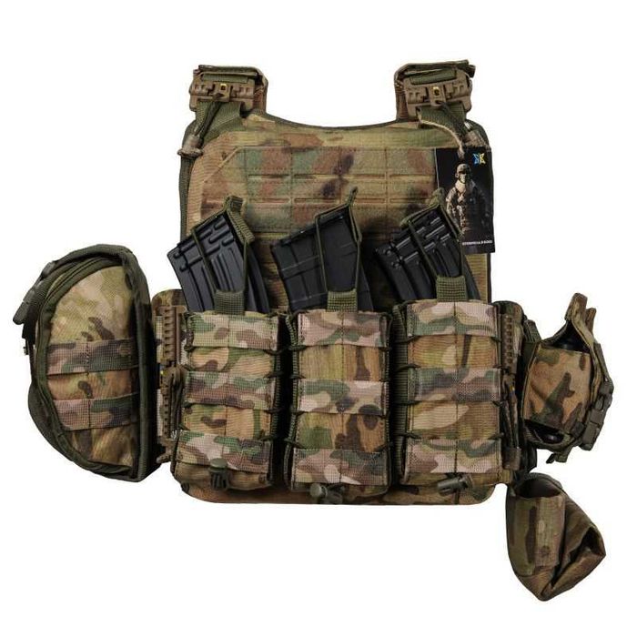Плитоноска ARES gen.2 МУЛЬТИКАМ + 7 підсумків. Cordura. Мультикам.