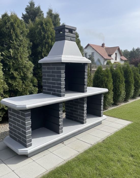 Solidny grill betonowy - nowoczesny design, trwała konstrukcja