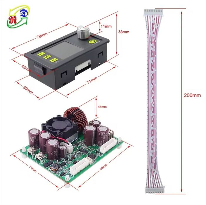 Модульний блок живлення 50В 20А 1000Вт USB, Bluetooth DPS5020-USB-BT