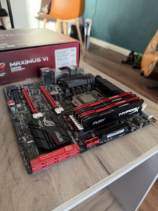 Игровой ПК / ROG red-black сборка / I7 | Maximus VI Gene / 32GB / R9 390 Strix