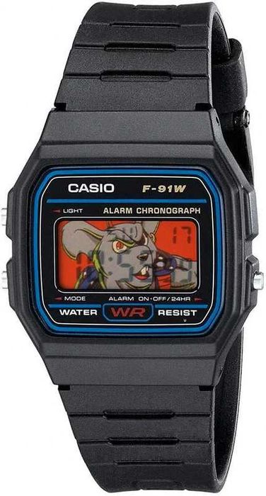 Casio F91W Modificado – Edição Moto Ratos (Biker Mice from Mars), Novo