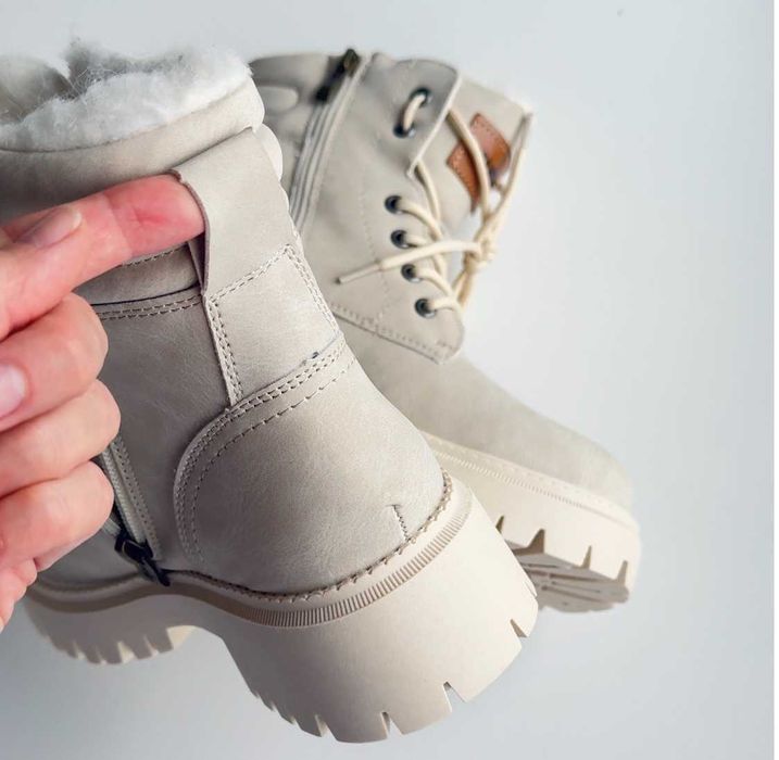 Теплі жіночі зимові черевики з овчини | Натуральна шкіра