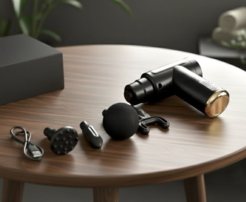 Dispositivo massageador a bateria e com 4 cabeças
