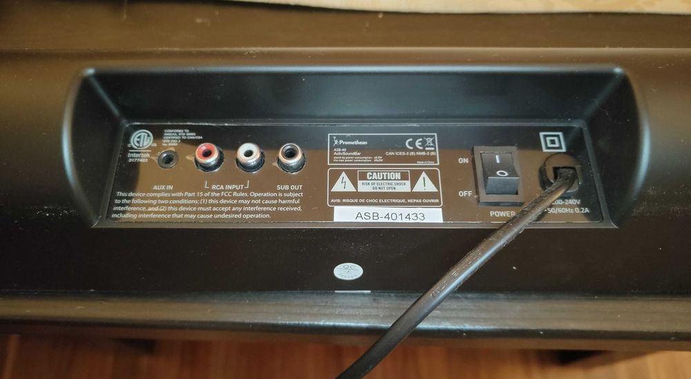 Promethean ASB-40 ActivSoundBar 2 x 20W RMS