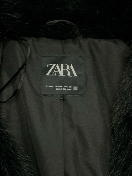 Шуба Zara черная s/m