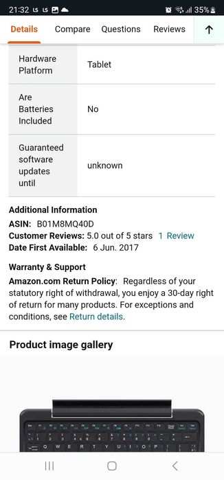 Teclado modelo Linx1010/1020KBD