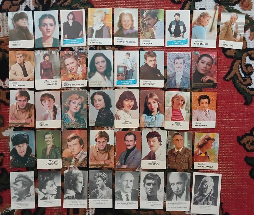 Актеры артисты кино мини, альбом к ним, календарики.