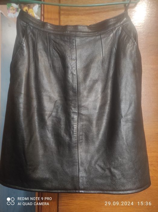 Юбка кожаная р42