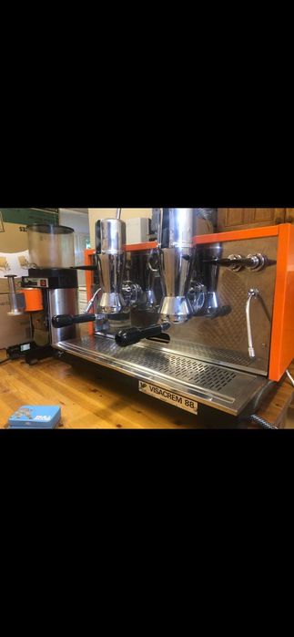 Visacrem 1970's Spanish Leverpull Espresso Machine with Grinder