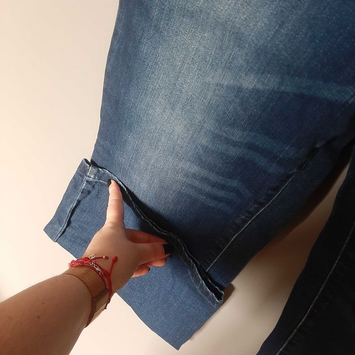 Spodnie jeansy denim ciążowe 44 xxl 50 5xl niebieskie