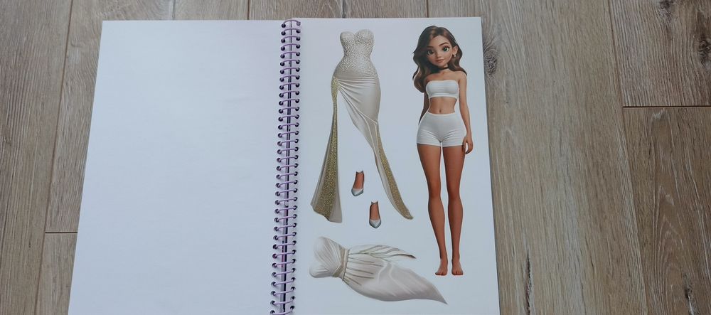 Nowa duża książka kreatywna Dress Me Fasion Girl Kayet z naklejkami