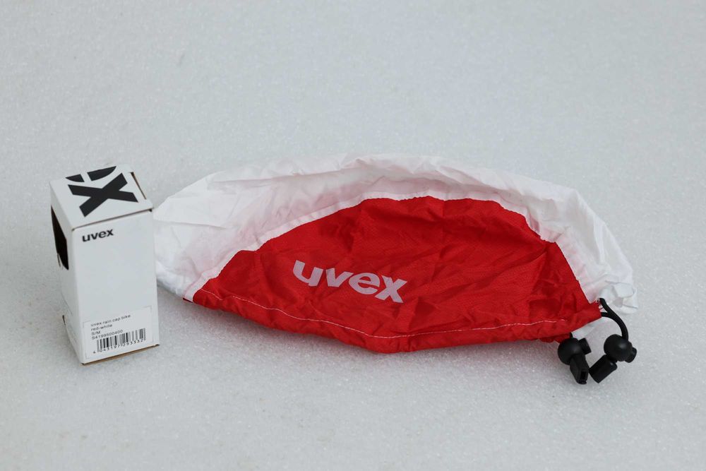 Pokrowiec na kask rowerowy Uvex czerwony