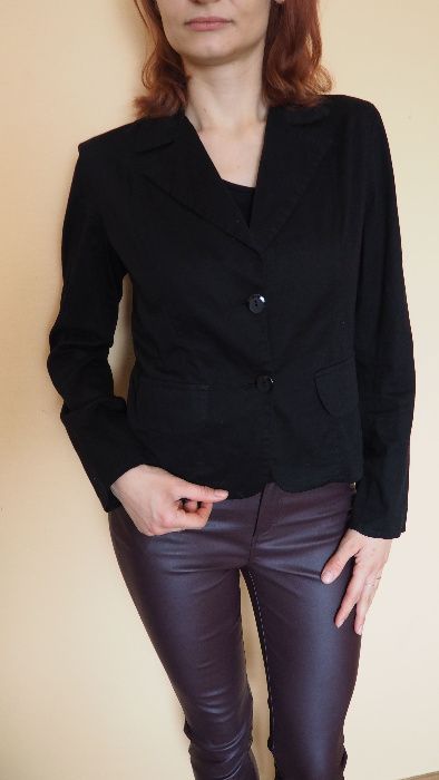 Elegancki żakiet marynarka czarna rozm. 38 (M)