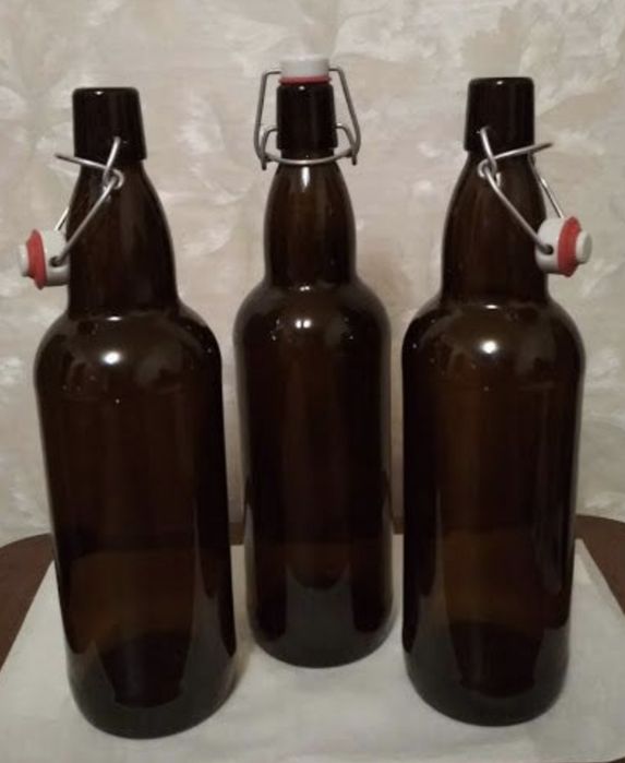 Бутилки з бугельною пробкою, кришкою 1л, 0.75 та 0.5л