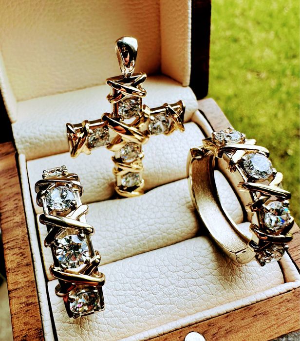Золотой комплект tiffany 585