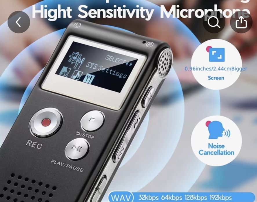 Dyktafon cygrowy pamiec 8gb