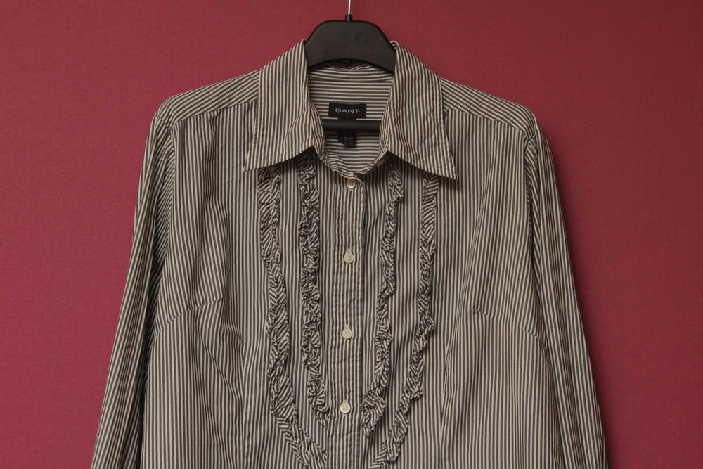 Gant USA рр L блуза из хлопка жабо женская