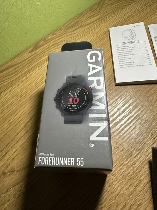 GWARANCJA - Czarny garmin forerunner 55 stan idealny