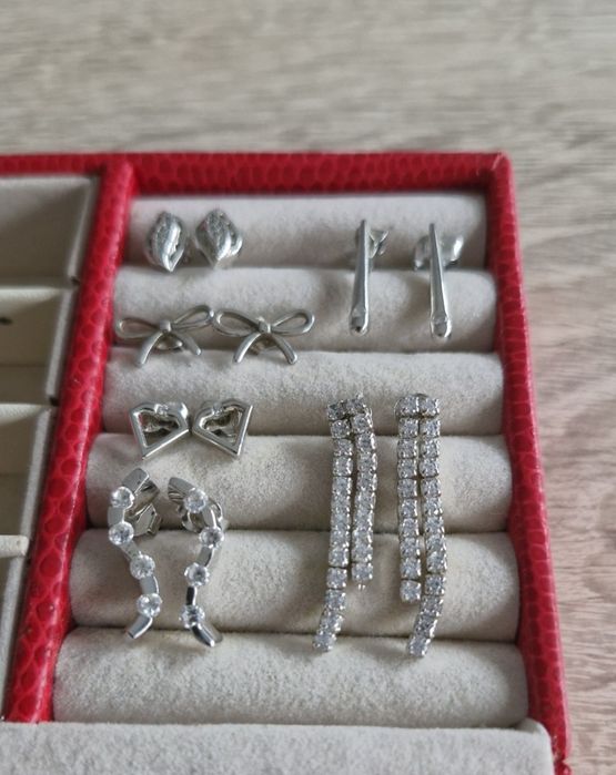 Zestaw sześciu par kolczyków! Srebro! Apart!