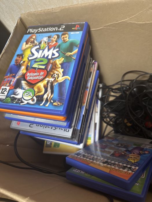 Ps2 Slim + 2 comandos e muitos jogos
