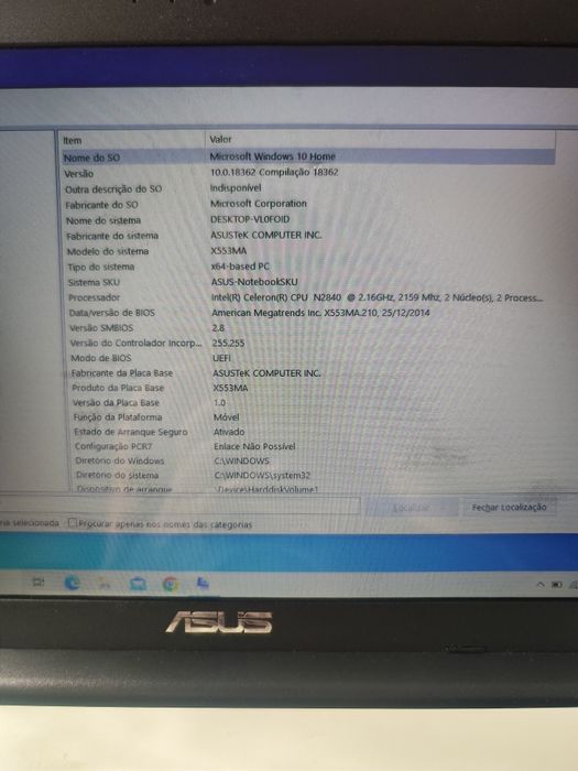 Asus F553M Windows 10