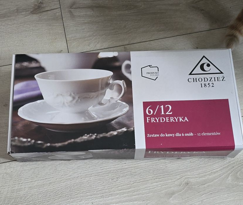Porcelana Chodież zestaw do kawy dla 6 osób/ 12elementów