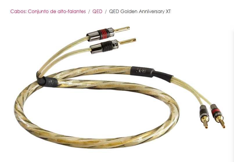 Cabos Colunas QED Golden Anniversary XT (2x3.5m) – Airlock Bananas