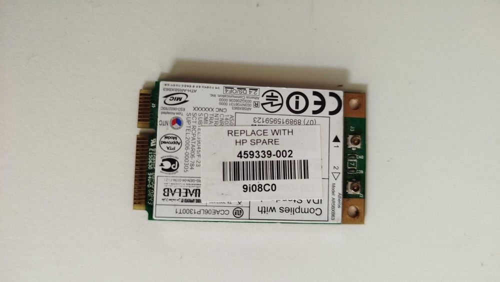 Placa Rede WiFi Mini-PCIe Atheros T60H976 PC Portátil