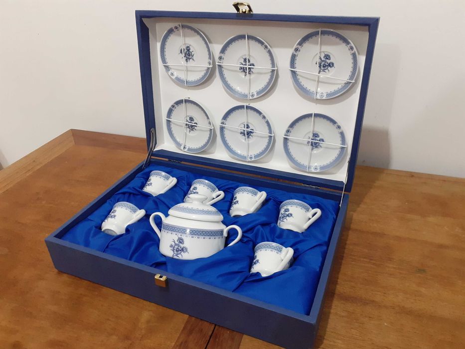 serviço de chávenas de café de coleção