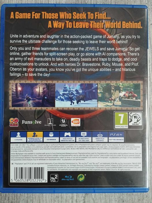 Gra Jumanji The Video Game PS4/PS5 Playstation