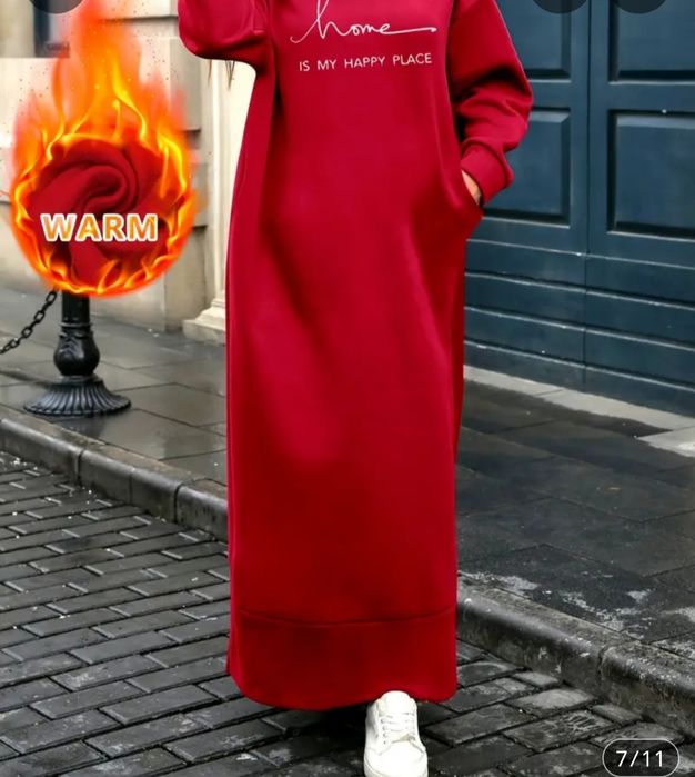 Платье -худи на флисе 50-52