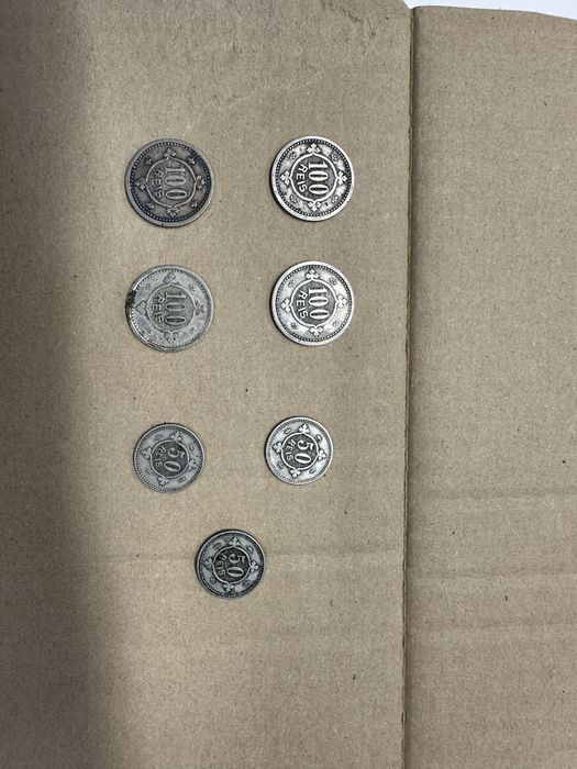 Vendo Moedas Antigas de Portugal – 100 Réis e 50 Réis de 1900