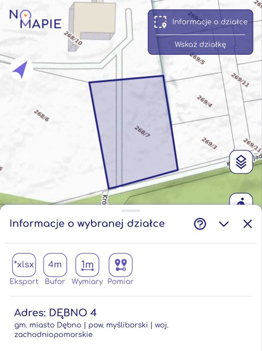 Działka inwestycyjna 2735m²  pod produkcję  magazyn Dębno