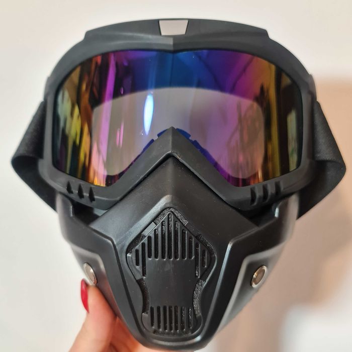 Gogle maska Snowboard Cross Laser Twarz Ochrona Taktyczna