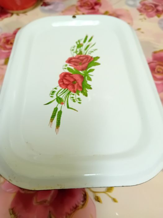 Лоток емальований, посуд кухонний